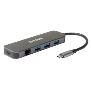 D-link 5-in-1 USB-C Hub with Gigabit Ethernet Power Delivery - DUB-2334