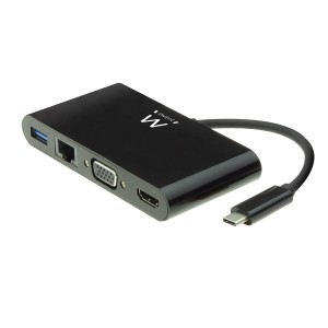 EWENT Docking Station USB-C para HDMI 4K ou VGA com ethernet e porta USB - EW9827