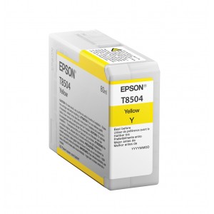 Epson Singlepack Yellow T850400 UltraChrome HD ink 80ml SC-P800  - C13T850400