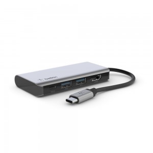 Belkin CONNECT 4-in-1 - Adaptador de hub multiportas - USB-C - HDMI