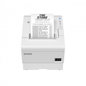 Epson TM-T88VII (111) - Impressora de recibos de alta velocidade, USB, Ethernet, Serial, PS, White - C31CJ57111