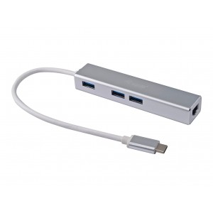 Equip USB-C to 3-port USB 3.0 Hubs with Gigabit adapter - 133481