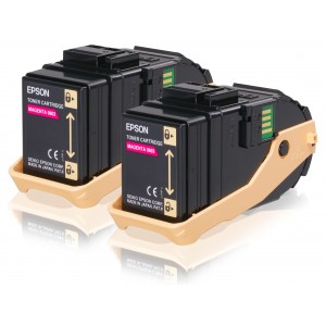 Epson Pack Duplo Toner Magenta Aculaser C9300 - C13S050607