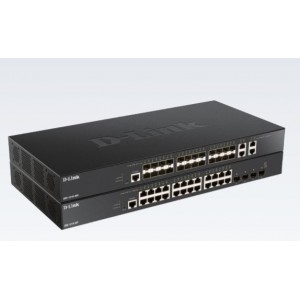 D-link 24 x 10G Base-T ports + 4 x 10G 25G SFP28 ports Smart Managed Switch - DXS-1210-28T