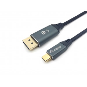 Equip USB-C to DisplayPort Cable, M M, 1.0m, 8K 60Hz, Aluminum Shell - 133421
