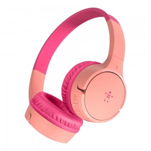 Belkin SoundForm Mini - Auscultadores supra-aurais com microfonoe - no ouvido - bluetooth - sem fios - macaco de 3,5 mm - rosa