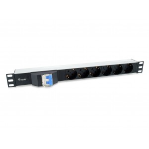 Equip 6-Outlet German Power Distribution Unit with Circuit Breaker - 333312
