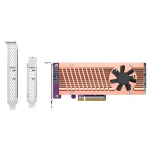 QNAP QM2-2P-384 - Controlador de memória - PCIe 3.0 - baixo perfil - PCIe 3.0 x8