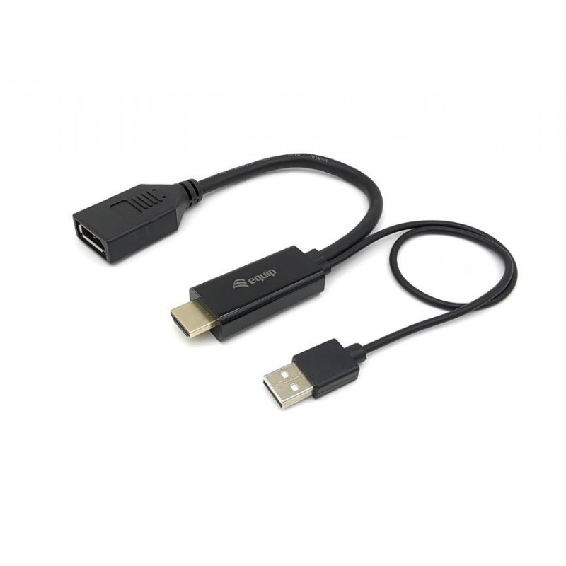 Equip HDMI to DisplayPort Adapter , Black - 119039