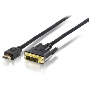 Equip HDMI -DVI Digital Adapter Cable 5,0m, M M, black, HQ - 119325