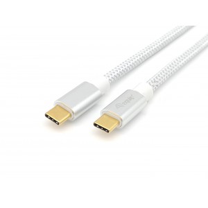 Equip USB 3.2 Gen 2 C to C Cable, M M, 0.5m, 10G transfer,5A(100W), White - 128355