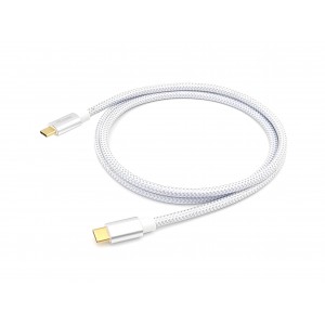 Equip USB 3.2 Gen 2 C to C Cable, M M, 1.0m, 10G transfer,5A(100W), White - 128356