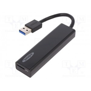 USB 3.0 Card reader, 4-port Supports MS,SD,T-flash,CF formats Black