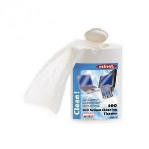 100 LCD Screen Cleaning Tissues for TFT screens, Notebooks and flat screens
