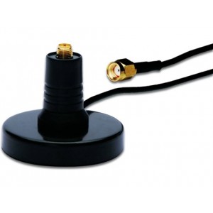 Wireless LAN antenna base, magnet mount RP-SMA connector 1.5m low loss cable