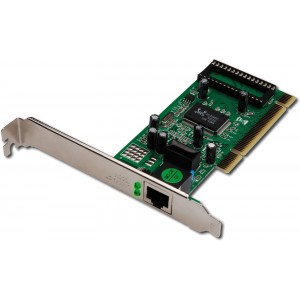 Gigabit PCI Card 10/100/1000 Mbit 32-bit, Incl. Low Profile Bracket Realtek RTL8169SC Chipset