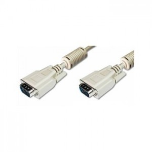 VGA Monitor connection cable, HD15 M/M, 20.0m, 3Coax/7C, 2xferrite, be - DK-310103-200-E
