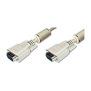VGA Monitor connection cable, HD15 M/M, 1.8m, 3Coax/7C, 2xferrite, be - DK-310103-018-E