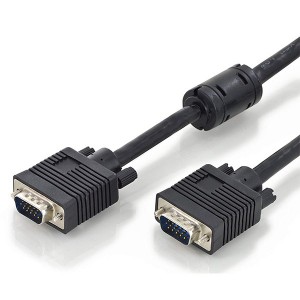 VGA Monitor connection cable, HD15 M/M, 10.0m, 3Coax/7C, 2xferrite, bl