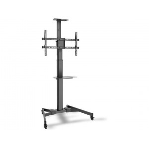 TV-Cart for screens up to 70'' with shelf for DVD and Camera up to 50 kg wheelbase, VESA max. 600x400