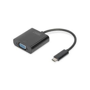 USB Type-C to VGA Adapter, Full HD 1080p cable length 19.5 cm, black