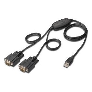 1.5M USB 2.0 to RS232*2 Cable Chipset FT2232H