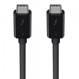 Belkin Thunderbolt 3 - 24 pin USB-C (M) para 24 pin USB-C (M) - USB 3.1 Gen 2   Thunderbolt 3   DisplayPort 1.2 - 80 cm