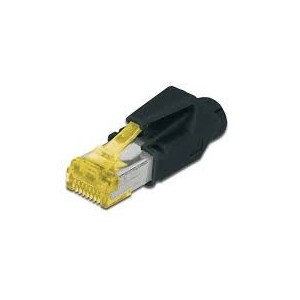 CAT 6A modular RJ45 Plug, Hirose TM31 8P8C, shielded, for round cable, incl. hood
