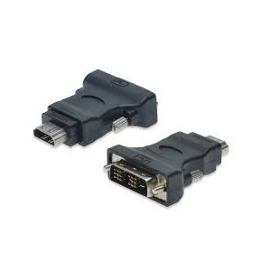 DVI Adapter, DVI(18+1) - HDMI type A M/F, DVI-D single link,HDMI 1.3 compatible, bl