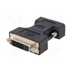 DVI adapter, DVI(24+5) - HD15 F/M,  DVI-I dual link, bl