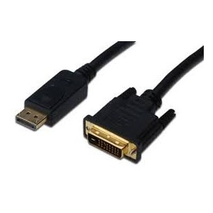 DisplayPort adapter cable, DP - DVI (24+1) M/M, 3.0m, w/interlock, DP 1.1a compatible, CE, bl