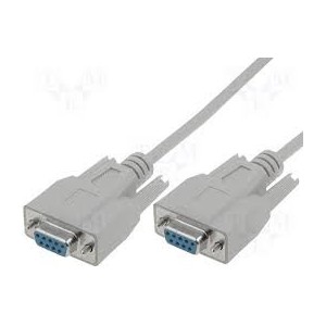 Datatransfer connection cable, D-Sub9 F/F, 3.0m, serial, molded, be
