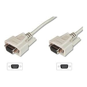 Datatransfer connection cable, D-Sub9 F/F, 2.0m, serial, molded, be