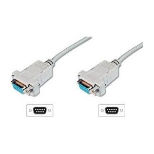 Zero-Modem connection cable, D-Sub9 F/F, 1.8m, snap-hoods, be