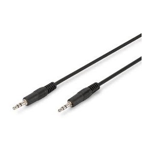 Audio connection cable, stereo 3.5mm 2.50m, CCS, 2x0.10/10, M/M black