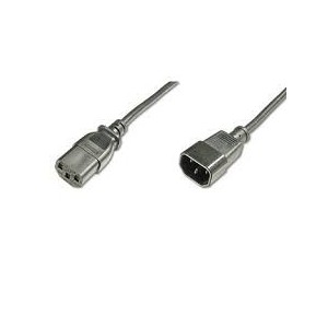 Power Cord extension cable, C14 - C13 M/F, 5.0m, H05VV-F3G 1.0qmm, bl