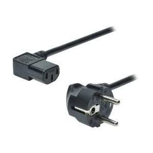 Power Cord, CEE 7/7 (Typ-F) - C13, 90á¸ angled M/F, 1.8m, H05VV-F3G 0.75qmm, bl - AK-440111-018-S