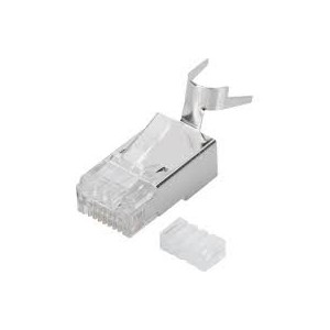 CAT 6A Modular Plug, 8P8C, shielded for solid wire AWG 22 - 23 package incl. insert load bar