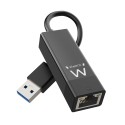 Ewent Adaptador USB-A 3.2 Gen1 para Gigabit Ethern Lan - preto - EW1017