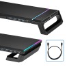 EWENT Foldable RGB Monitor Raise with drawer, smartphone holder and 4-port USB 3.0 HUB  - EW1268