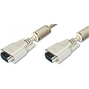 VGA Monitor connection cable, HD15 M/M, 20.0m, 3Coax/7C, 2xferrite, be