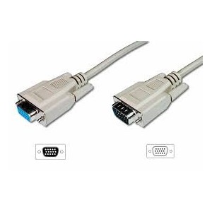 VGA Monitor extension cable, HD15 M/F, 1.8m, 3CF/4C, be