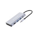 Conceptronic DONN20G 10-in-1 USB 3.2 Gen 1 Docking Station, HDMI, VGA, USB-A 3.0x 3, SD, TF MicroSD, Audio, GbE LAN, 100W USB PD