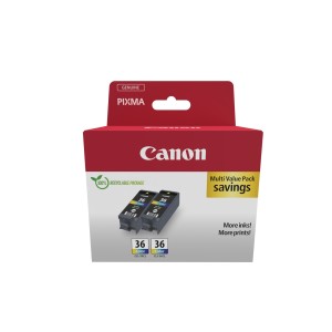Canon CLI-36 CL TWIN - Color Ink Value Pack (2 ink tanks)  - 1511B025