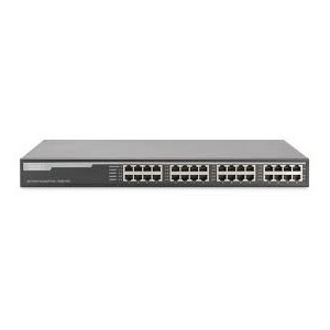 DIGITUS 16-Port Gigabit PoE+ Injector 16 ports data in, 16 ports data out+PoE 250W power support