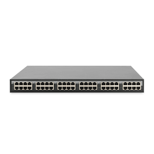DIGITUS 24-Port Gigabit PoE+ Injector 24 ports data in, 24 ports data out+PoE 370W power support