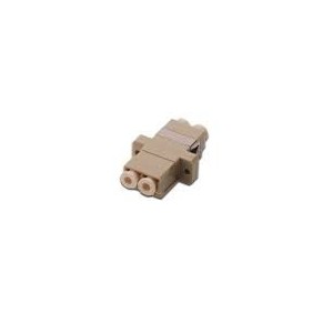 FO coupler, duplex, LC to LC, MM, color beige ceramic sleeve, polymer housing, incl. screws Multimode,inc.fixing material