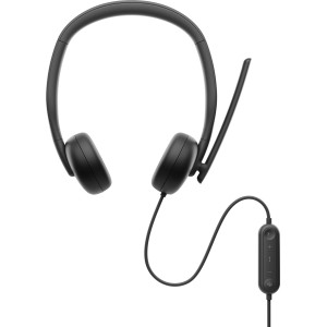 Dell Wired Headset WH3024 - Auscultadores - no ouvido - com cabo - USB-C - Certificação Zoom, Certificado para Microsoft Teams