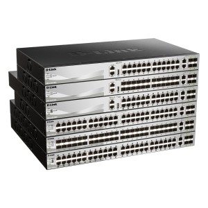 D-link 24 x 10 100 1000BASE-T PoE ports Layer 3 Stackable Managed Gigabit Switch with 2 x 10GBASE-T ports and 4 x SFP+ ports