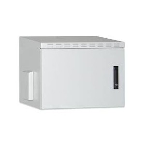 7U wall mounting cabinet, outdoor, IP55 490x600x600 mm, double wall, grey (RAL 7035) color grey (RAL 7035)